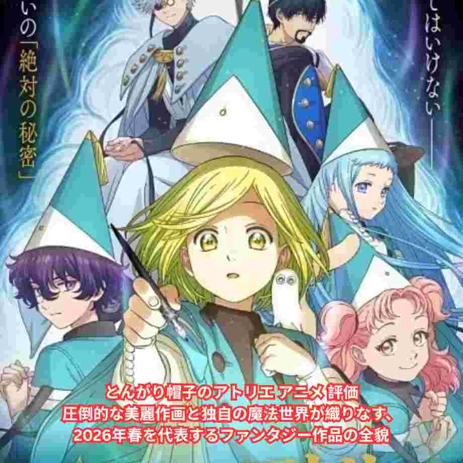とんがり帽子のアトリエ アニメ 評価｜圧倒的な美麗作画と独自の魔法世界が織りなす、2026年春を代表するファンタジー作品の全貌